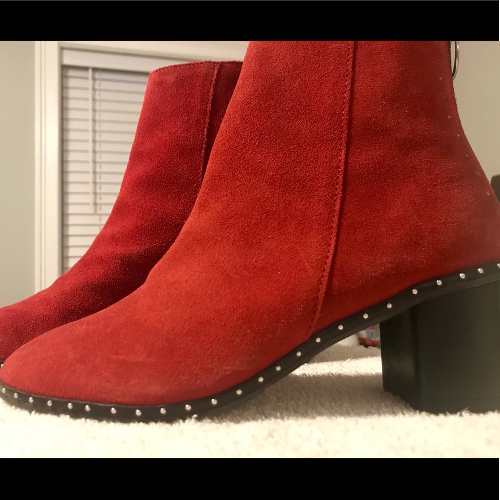 Top Shop suede ankle booties
